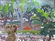 The Forest in Pebble Beach, Original Oil Painting on Canvas & Board By Carmel Artist Victor Di Gesu - Unframed Artwork