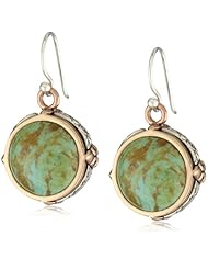 Barse "Patagonia" Genuine Turquoise Copper Sterling Drop Earrings