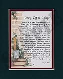 Going Off To College Touching 8x10 Poem, Double-matted in Dark Green?Burgundy And Enhanced With Watercolor Graphics.