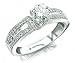 Split Shank Contemporary Engagement Ring With a Round Brilliant Cut / Shape 0.7 Carat J Color SI2 Clarity Independently Appraised Center Stone and 0.35 Carats of Side Diamonds (1.05 Cttw)
