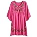 Ashir Aley V Neck Mexican Embroidered Peasant Womens Dressy Tops Blouses