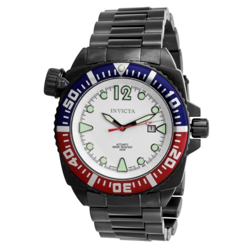 Invicta Men's 7229 Signature Collection Corduba Diverlock Black Ion-Plated Stainless Steel Watch