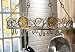 Pot Rack Hanger Oval Iron w/ Amber Medallion Accents Scroll Antique Brown Finish