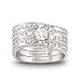 Engraved Diamond Women's Three Band Ring: Hidden Message Of Love by The Bradford Exchange