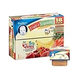 Gerber 1st Foods Assorted Fruits and Vegetables 18 Pack, 2.5oz Tubs