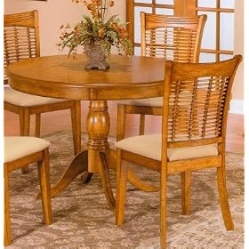 Bayberry Round Table With Chairs In Oak