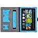 MoKo Case for Amazon Kindle Fire HD 7 2013 - Slim Folding Cover Case for Fire HD 7.0 Inch 3rd Generation Tablet, Cutie Charm BLUE (With Smart Cover Auto Wake / Sleep.)