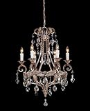 Chandelier - Antique Silver with Clear Cut Crystals Finish