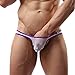 YiZYiF Men's Smooth Thin Bikini Brief Mesh Bulge Pouch Pants Underwear