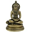 Hindu God Hanuman Brass Sculpture in Sitting Posture