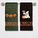 Cotton Craft Jack O Lantern Halloween Green Hand Towel 2-Piece Set