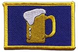 Écusson brodé Flag Patch Bière - 8 x 6 cm