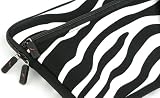 - Exotic Zebra Black White Sleeve Case for ASUS Eee PC Seashell Karim Rashid Collection 1008P-KR-PU17-PI 10.1-Inch Hot Pink Netbook {+ 1pc name tag}