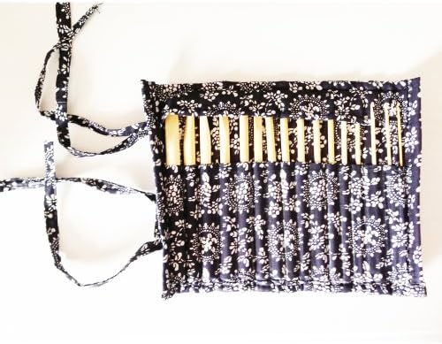 16 pieces of Bamboo Crochet Hooks 15cm/6" with Case (2mm - 12mm Needle Set) - for Knitting - TribalSensationTM