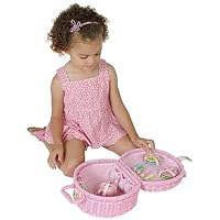 KidKraft Lil' Doll Tea Set w/ Pink Basket