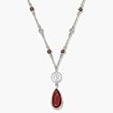 Oklahoma Sooners Logo 18" Crystal Necklace