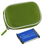 rooCASE 2n1 Nylon Hard Shell (Green) Case with Memory Foam and NB-6L 1000MaH Li-Ion Battery for Canon PowerShot SD1300IS 12 MP Digital Camera Blue