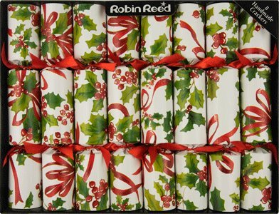 Robin Reed 8x10-Inch English Christmas Crackers - Holiday Holly
