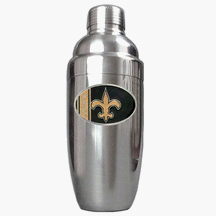 Click here to buy New Orleans Saints Stainless 25 Ounce Steel Cocktail Shaker by Great American Products.