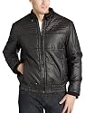 Sean John Men's Waxed Nylon Moto Jacket