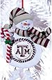 Texas A&M Jolly Snowman Christmas Ornament