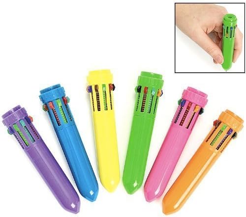 Plastic Neon Mini Shuttle Pens (2 Dz)
