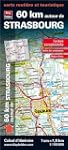 60 km autour de Strasbourg, carte rou...