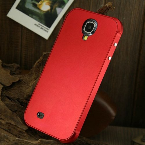 DAYJOY Armor style Luxury Aluminum Alloy Metal Bumper Protective Bumper Case Cover Shell for SAMSUNG Galaxy S4 SIV I9500 I9508 I9502 I959(RED)