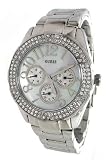 Guess Women's U12510L1 Silver Stainless-Steel Quartz Watch with Mother-Of-Pearl Dial