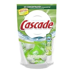 Cascade ActionPacs Apple Blossom Scent, 20-Count Bags (Pack of 5)