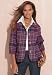 Jessica London Plus Size Plaid Jacket