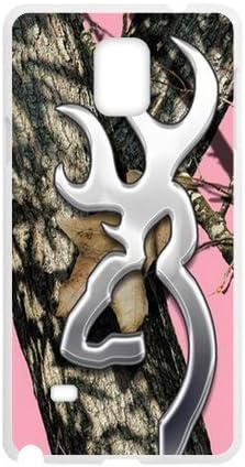 Hoomin Pink Realtree Camo Browning Cutter Samsung Galaxy Note4 Cell Phone Cases Cover Popular Gifts(Laster Technology)