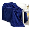 Kuscheldecke Plaid &Uuml;berwurf Microfaser Decke 150 x 200 blau