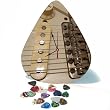 Giant Guitar Pick Wall Art Clock - Closeup of Stratocaster