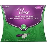 ONLY 1 IN PACK Poise Impressa Bladder Supports, Size 3, 1 Pack of 10 Tampons