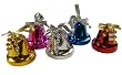 Club Pack of 120 Colorful Shiny Bell-Shaped Christmas Ornaments 2"