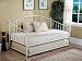 White Metal Twin Size Day Bed (Daybed) Frame with Trundle