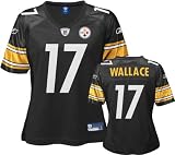 Mike Wallace Women's Jersey: Reebok Black Pittsburgh Steelers Replica Jersey