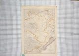 WELLER ANTIQUE MAP c1790-c1900 INDIA NAGPOOR HYDERABAD