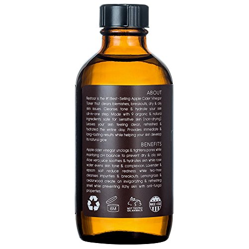 1 Apple Cider Vinegar Face Toner. Clears Acne, Blemishes, Dry & Oily