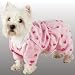 X-small Pink Hearts Dog Pajamas Fits Dogs 4 - 10 Lbs.