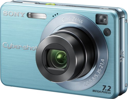 Sony Cybershot DSCW120 & L 7.2MP Digital Camera with 4x Optical Zoom with Super Steady Shot (Blue) image