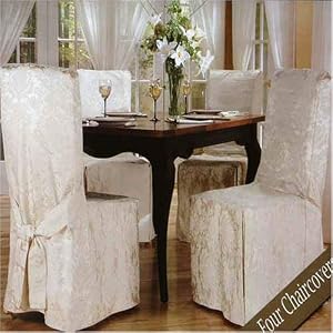 Buy Luxury Woven Jacquard Dining Room Chair Covers (4 pk) now!