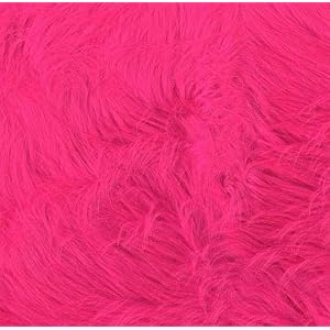 60-Wide-Faux-Fur-Luxury-Shag-Hot-Pink-Fabric-By-The-Yard