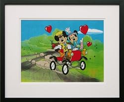 Mickey Mouse and Minnie Mouse Walt Disney Limited Edition Animation Cel, The Nifty Nineties, Framed