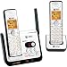 AT&T CL82209 DECT 6.0 Cordless Phone, Black/Silver, 2 Handsets
