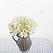 GTidea 2pcs Artificial Silk Mini lily Faux Flowers Bouquet Arrangements Home Kitchen Weeding Party Table Decor White