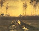 512xiIS2XnL. SL160  FRAMED oil paintings   Vincent Van Gogh   24 x 20 inches   Landscape at Dusk