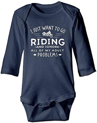 Just Want To Go Riding Cute Baby Onesie Cotton Toddler Clothes