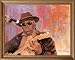 African American Black John Hooker Guitar Music Picture Oak Framed Art Print